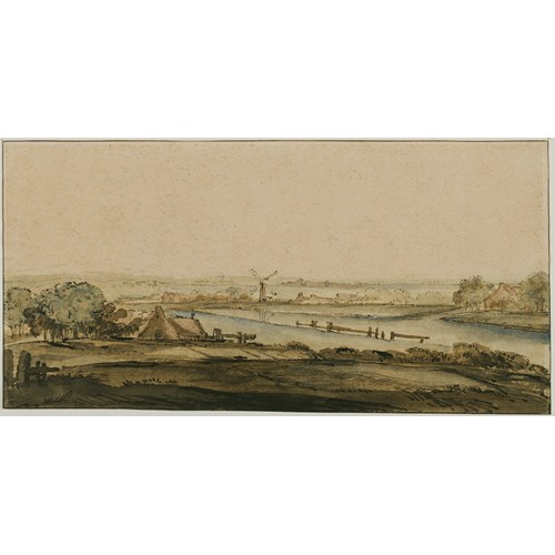 Panoramic Landscape with a Windmill